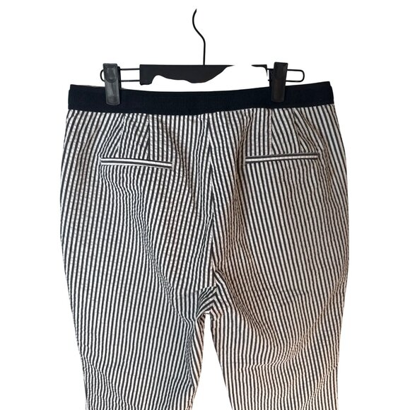 2/$30 ZARA Seersucker Slacks XL Black & White Cotton/Polyester Blend - Picture 15 of 16